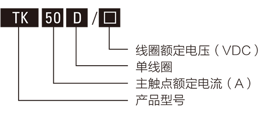 高壓直流接觸器型號含義