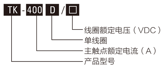 全密封高壓直流接觸器型號(hào)含義